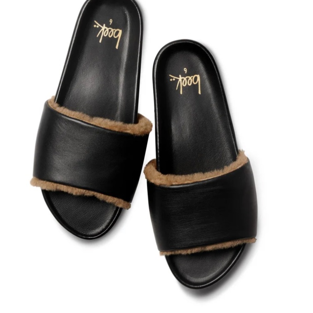 New Beek gallito shearling suede sandal sold molded footbed 9 $295